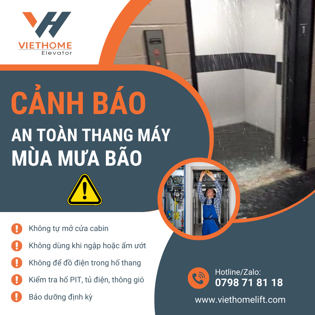 Cảnh Báo An Toàn Thang Máy Mùa Mưa Bão: Những Điều Gia Chủ Cần Biết